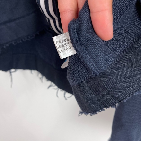 Vintage Adidas Logo Crest Blazer Jacket Navy Blue Women's Size Small Distressed - Picture 10 of 10